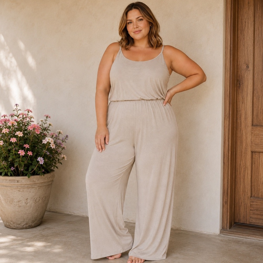 SKIMS Sleep Pants Pajama Lounge Pants Taupe 4X